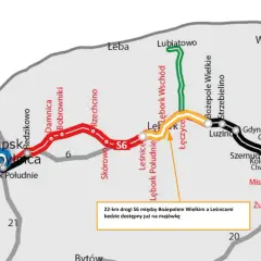 Mapa drogi S6: 22 km między Bożepolem Wielkim a Leśnicami będzie dostępne na majówkę.