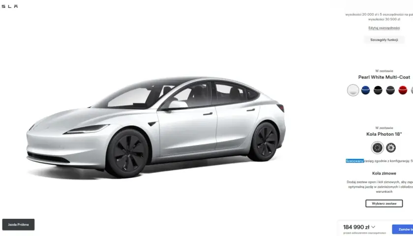 Najnowsza Tesla 2026: Ile faktycznie zapłacisz w Polsce?